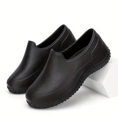 Men's Low Top Wear resistant Rain Shoes Waterproof Oil proof Non Slip Shoes