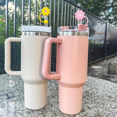 7pcs Cup Accessories Set for 40oz Cup - Reusable Straws, Cleaning Brush