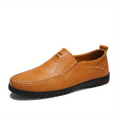 Men's Stitch Detail Loafer Shoes Comfy Non slip Slip On Shoes
