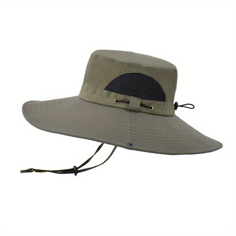 Breathable Mesh Sides Bucket Hat with Chin Strap