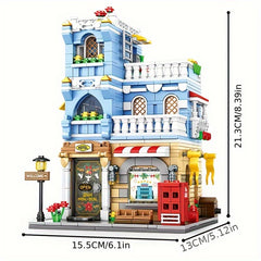 1003pcs Hotel Street Scene Building Blocks Set Creative DIY Educational Toy