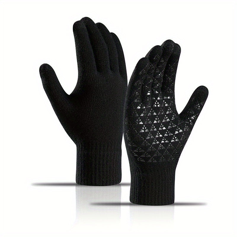 Winter Knitted Gloves Touch Screen Warm Anti Slip Cycling