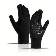 Winter Knitted Gloves Touch Screen Warm Anti Slip Cycling