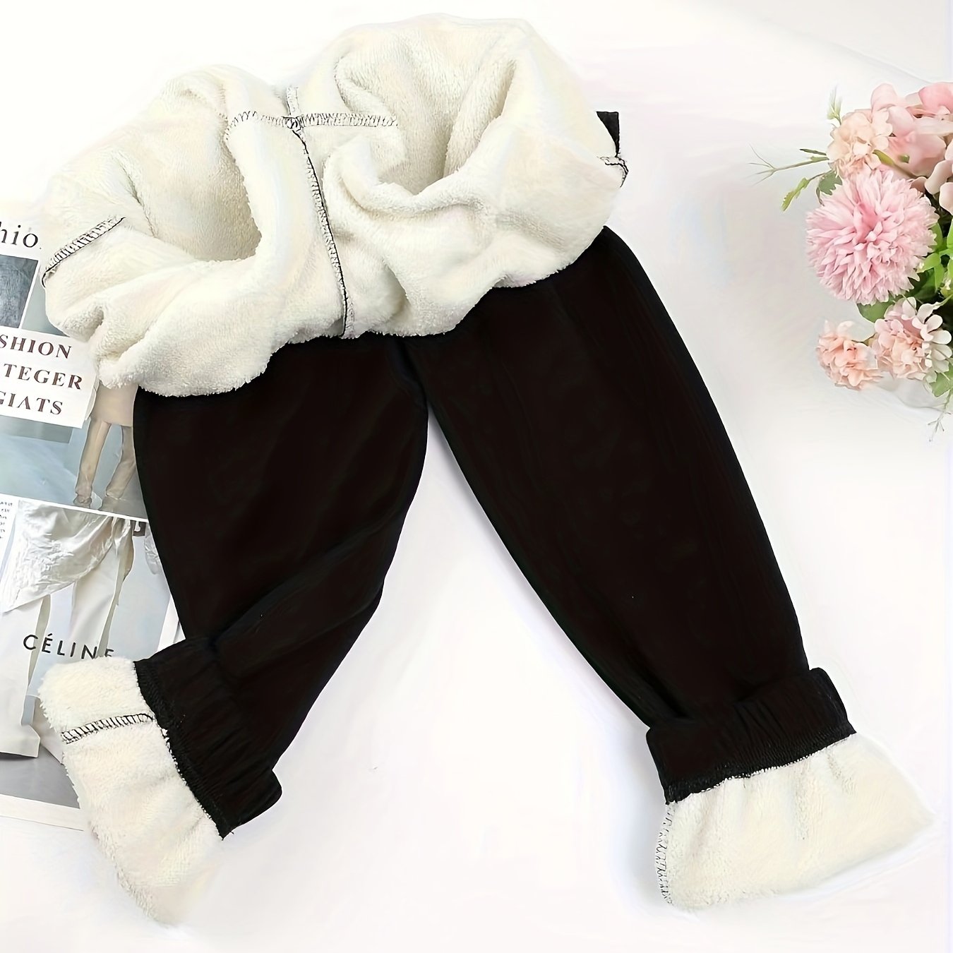 Women's Winter Yoga Pants Fleece Lined Drawstring Elastic Waistband