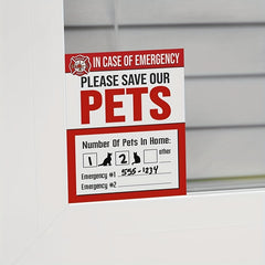 Pet Rescue Stickers - Emergency Pet Window Decals