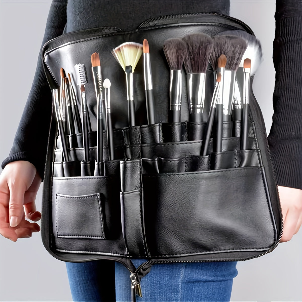 Artist Makeup Brush Waist Bag Large Capacity Portable Pockets Bag