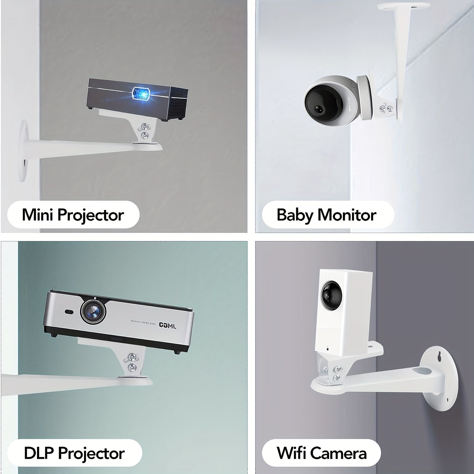 Metal Mini Projector Holder Wall Mounted Bracket, Load 4.99 KG