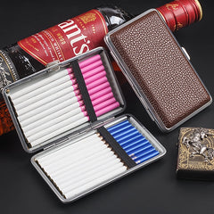 110mm Leather Cigarette Case Portable Compression Resistant