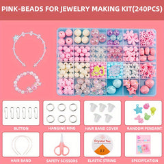 Colorful Beads Jewelry Making Kit For Girls with Snap Beads