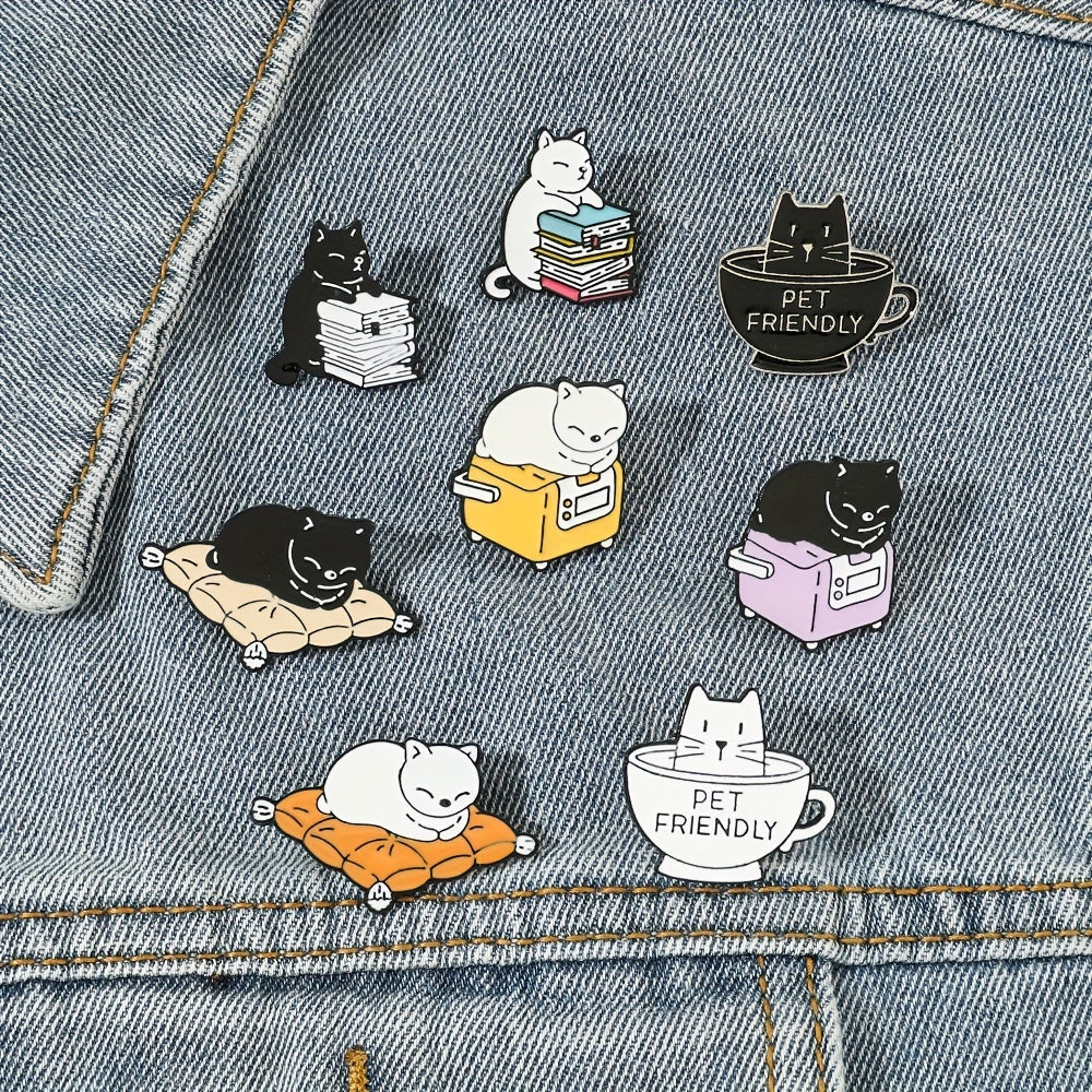 Cute Cat Brooch Pin for Clothes and Bags - DIY Decoration and Gift