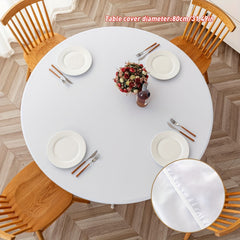 Vinyl Elastic Table Cover Washable Spandex Tablecloth Stretch Tab