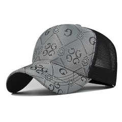 Men's Letter Print Baseball Cap Mesh Hip Hop Trucker Sun Hat