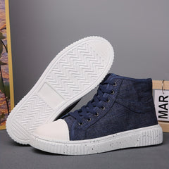 Men's High Top Canvas Skate Shoes Comfy Deodorant Sneakers