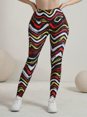 Paisley Print High Waist Yoga Pants Hip Lifting Leggings