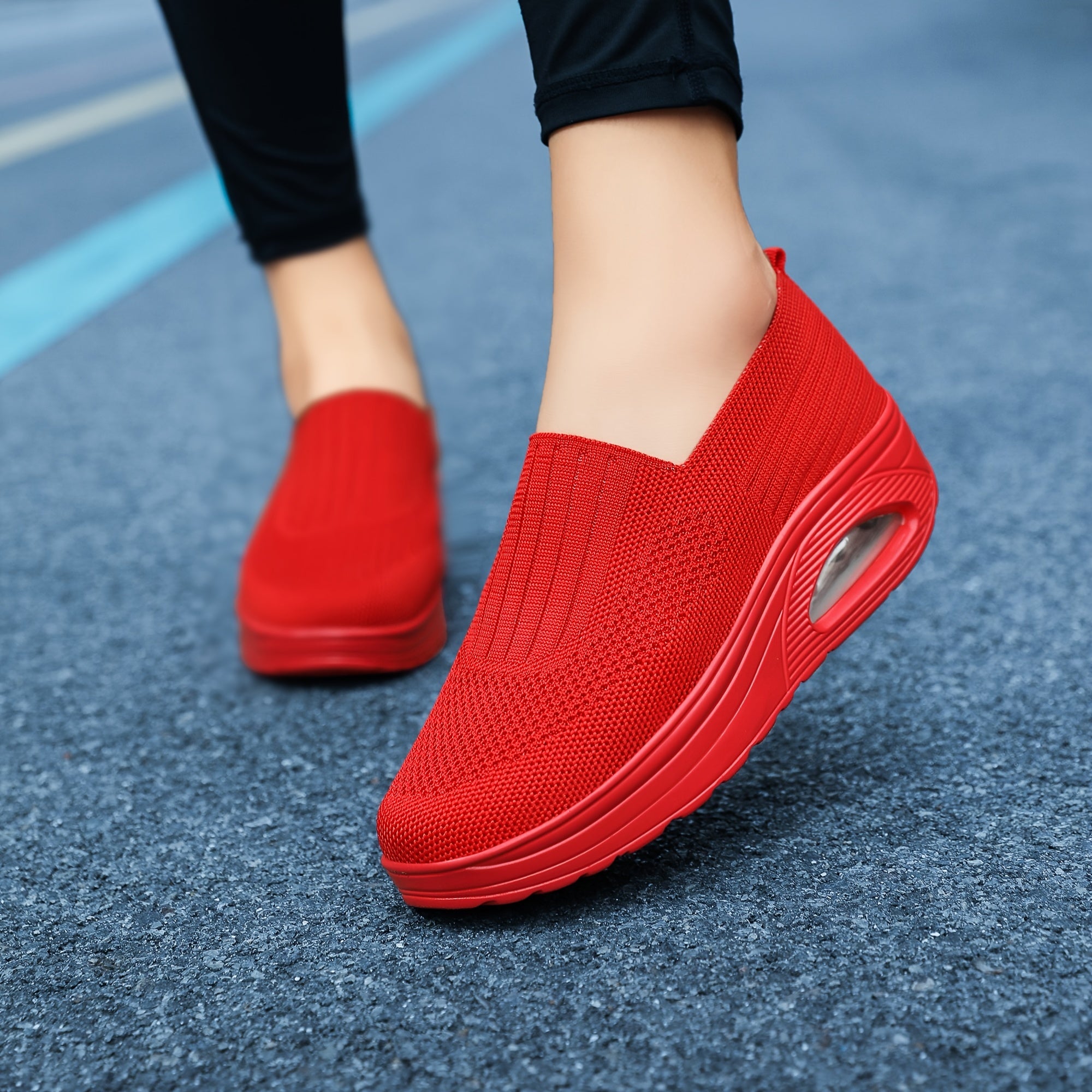 Women's Breathable Height Increased Slip-On Sneakers
