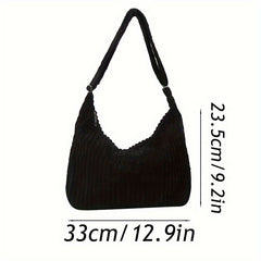 Striped Mini Shoulder Bag Versatile Cross Body Bag