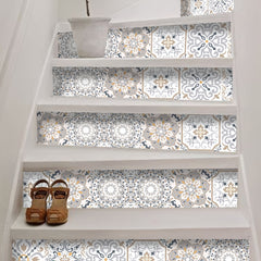Bohemian Printed Staircase Stickers Waterproof Home Decoration Wallpaper