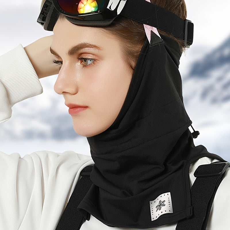 Plush Headband Thermal Mask Neck Scarf Women's Skiing Winter Face