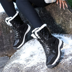 Women's Winter Insulated Snow Boots Warm Faux Fur Lined Mid Calf