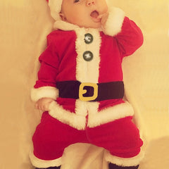 Kids Christmas Party Costume Set 4pcs Dress Up Funny Cosplay Clothes