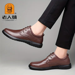 LAORENTOU Vintage Leather Dress Shoes for Wedding Business Party
