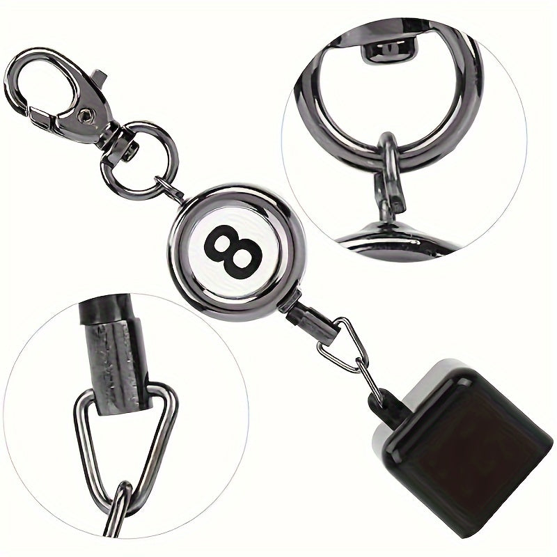 Retractable Pool Cue Chalk Holder Key Ring