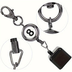 Retractable Pool Cue Chalk Holder Key Ring