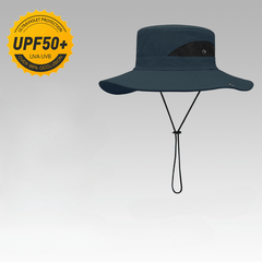 Men's Mesh Wide Brim Bucket Hat Sun Protection