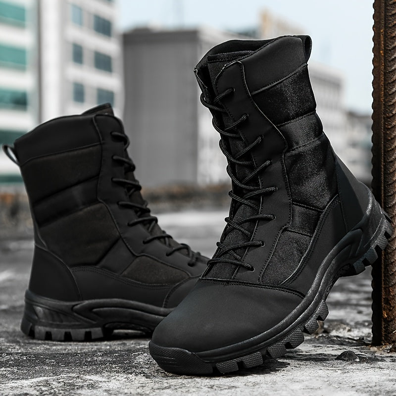 Boy's Waterproof Tactical Boots Non Slip Hiking Shoes