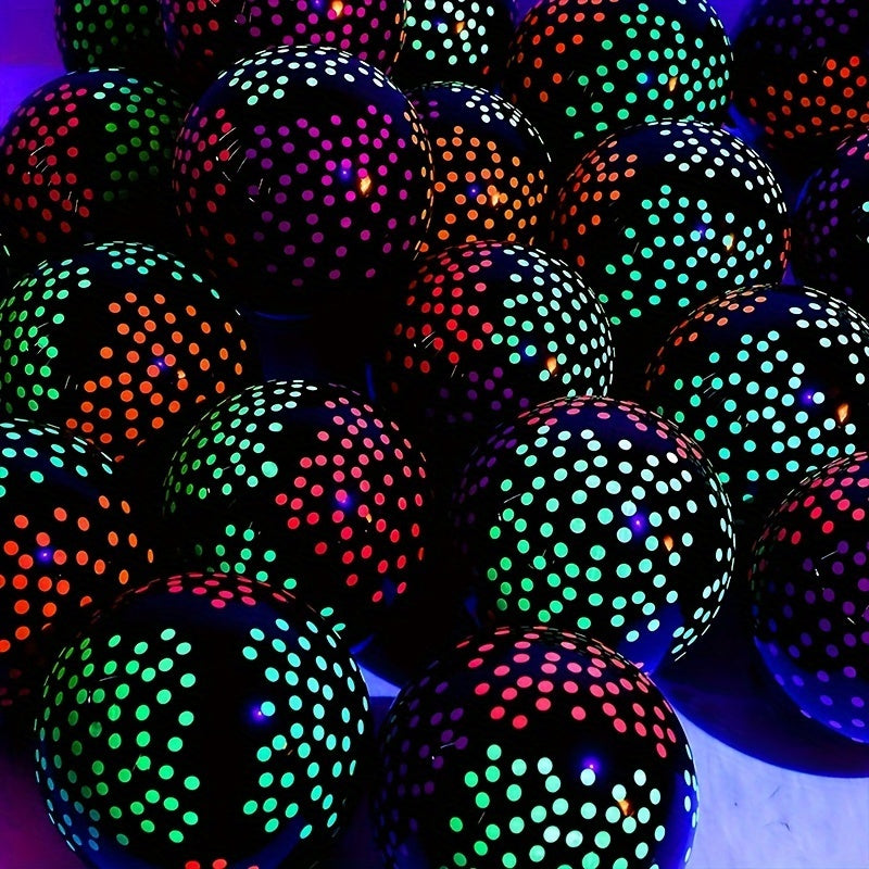 10pcs Fluorescent Dot Balloons Glow Balloons Night Party Supply