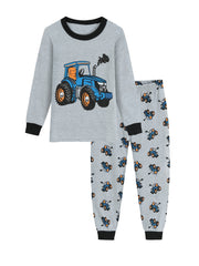 Boys 2pcs Tractor Print Pajamas Set