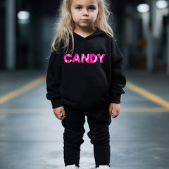 OERYUI Candy Print Hoodies Pants Set For Spring Fall Sports