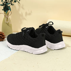 Breathable Flying Woven Running Shoes Lightweight Non Slip Sneakers