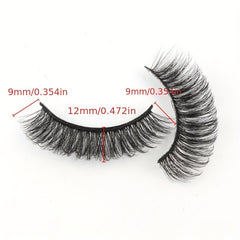 10 Pairs Natural Wispy Faux Mink Lashes Fluffy Curly Crossing 7D Volume