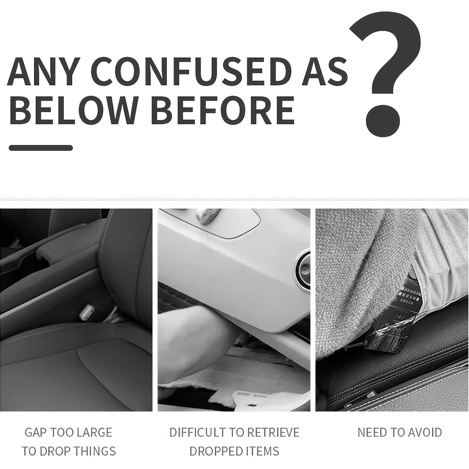 Car Seat Gaps Filler Organizer for Car - Seat Console Gaps Plug Strip Organizer