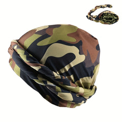 Men's Stretch Print Braid Turban Cap