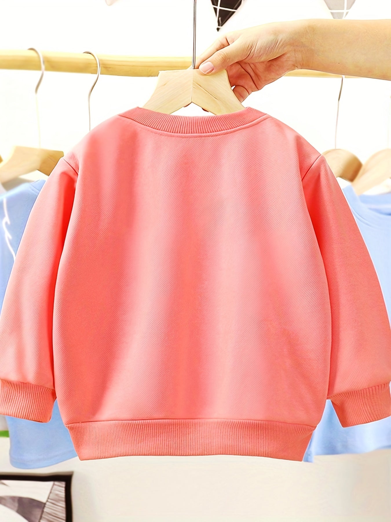 Fancy Bear Girls' Round Neck Sweatshirt Pullovers