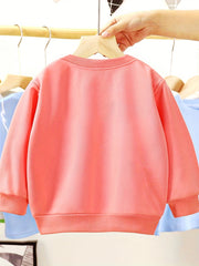 Fancy Bear Girls' Round Neck Sweatshirt Pullovers