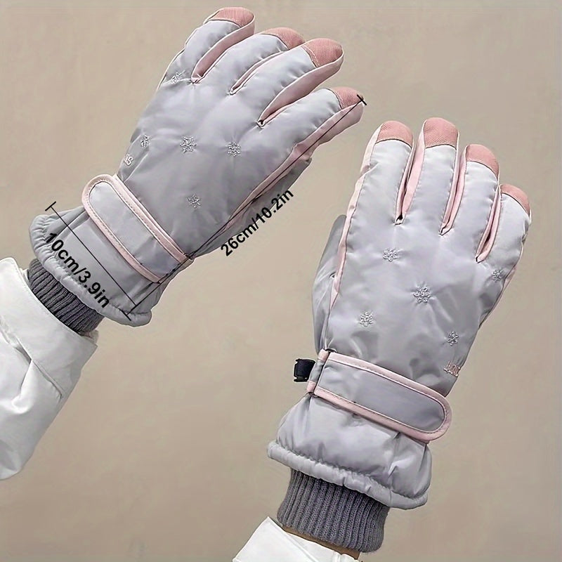 Winter Thick Riding Gloves Snow Playing Touch Screen Gloves