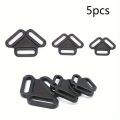 5pc Plastic Triangle Buckle Chest Strap Adjustment Buckle
