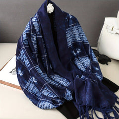 Plaid Scarf Long Warm Fringed Shawl Wrap Casual Breathable Shawl