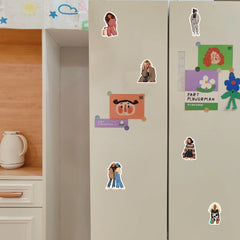 54pcs Girl OOTD Stickers for Phones Cars Journals - Reusable Vinyl