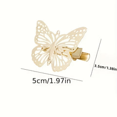 8pcs Butterfly Shaped Hair Clips Metal Hair Pins Hair Accessories For Women