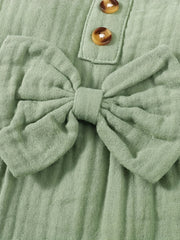 2pcs Baby Girls Ruffle Trim Romper & Headband Set