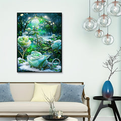 Floral Landscape Canvas Print for Home Wall Decoration