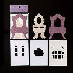 5pcs Letterpress Embossed Hollow Collage Card Time Exclusive Series