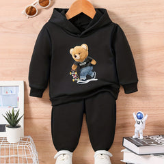 SKATEBOARD LOVER & BEAR Graphic Baby Outfit