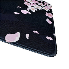 Cherry Blossoms Mouse Pad Thick Rubber Edged Keyboard Desk Pad