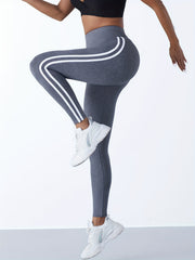 Solid Cropped Yoga Leggings Sports Fitness Running & High Stretchy Pants