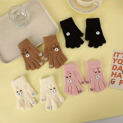 Cartoon Touch Screen Gloves Knit Gloves Winter Thickened Warm Gloves